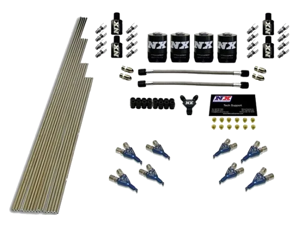 8-Cyl Piranha Nozzle Intake Plumbing Kit with All Necessary Hardware Nitrous Express NX 13386