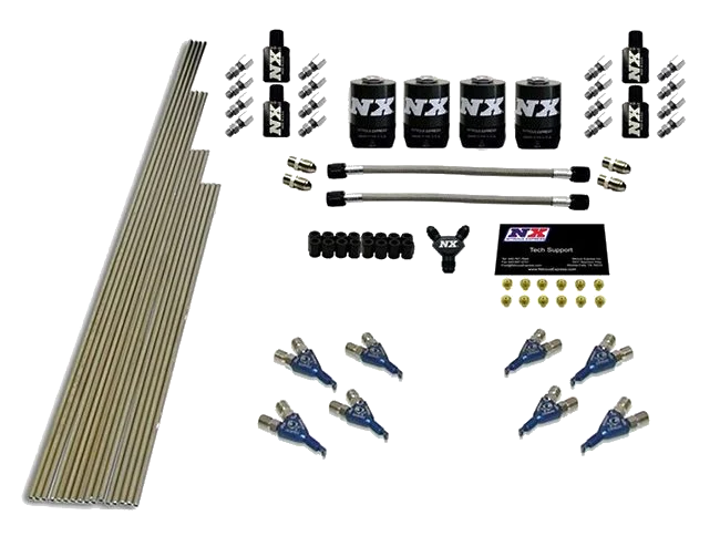 8-Cyl Piranha Nozzle Intake Plumbing Kit with All Necessary Hardware Nitrous Express NX 13386