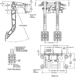 Wilwood 340-11295 Swing Mount Brake and Clutch Pedal
