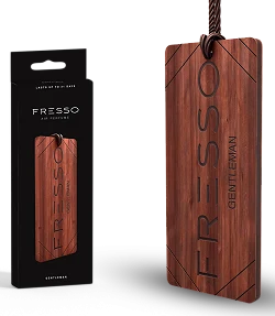 FRESSO Gift Box Gentleman zestaw prezentowy drewniana zawieszka i perfumy samochodowe 50ml