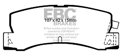 DP629 Klocki hamulcowe ULTIMAX2 EBC Brakes Toyota Corolla ZZE111 Corolla AE111 Corolla ZZE112 Corolla AE102 Corolla WZE110 Corolla CDE110 Levin AE101 Levin AE92 Levin AE111 Corolla AE82 GT C