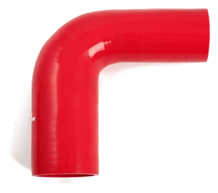 Wąż silikonowy czerwony 90 stopni 2 - 3" (51 - 76mm)