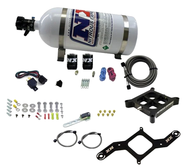 4150 Billet Crossbar Plate System Single Stage 100-500Hp with 10Lb Bottle Nitrous Express NX 66042-10