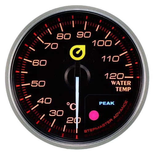 Wskaźnik New Auto Gauge temperatura wody 60mm bursztynowy