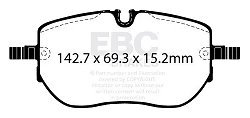 DPX2451 Klocki hamulcowe ULTIMAX2 EBC Brakes Audi Q4 etron Q4 etron Sportback Q4 etron quattro Q4 etron quattro Sportback CUPRA Born Skoda Enyaq iV 50 Enyaq iV 60 Enyaq iV 80 Volkswagen ID4