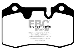 DP41909R Klocki hamulcowe YELLOWSTUFF EBC Brakes Ferrari 360 F430 599 612 AC MK VI Aston Martin DB9 Vanquish Vantage Maserati Ghibli GranTurismo Quattroporte