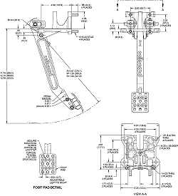 Wilwood 340-16387 Swing Mount Brake Pedal 5.5-6.25:1 Dual M/C