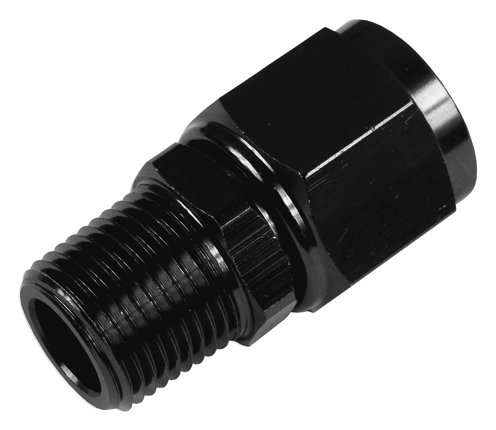 AN8 3/8 NPT Nypel adapter żeńsko męski Czarny