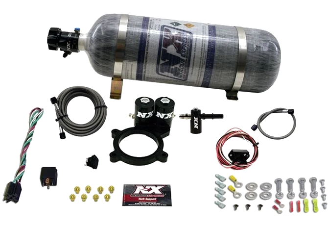 Nitrous Plate System with 12Lb Carbon Bottle for GM 5.3L Truck 2014+ Nitrous Express NX 20936-12