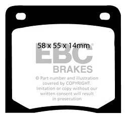 DP139 Klocki hamulcowe ULTIMAX2 EBC Brakes Datsun Cherry F10 Cherry N10 Sunny B210 120Y Saloon 1200 B110 1400 B110 Honda S800 Nissan Cherry F10 Cherry N10 Sunny B210 1200 B110 1400 B110 Suba