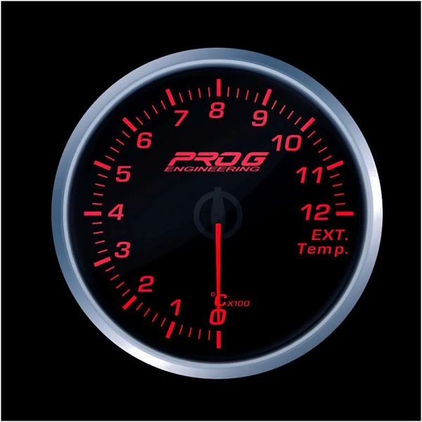 Wskaźnik Pro G Race Series RS, temperatury spalin EGT °C RED 52mm