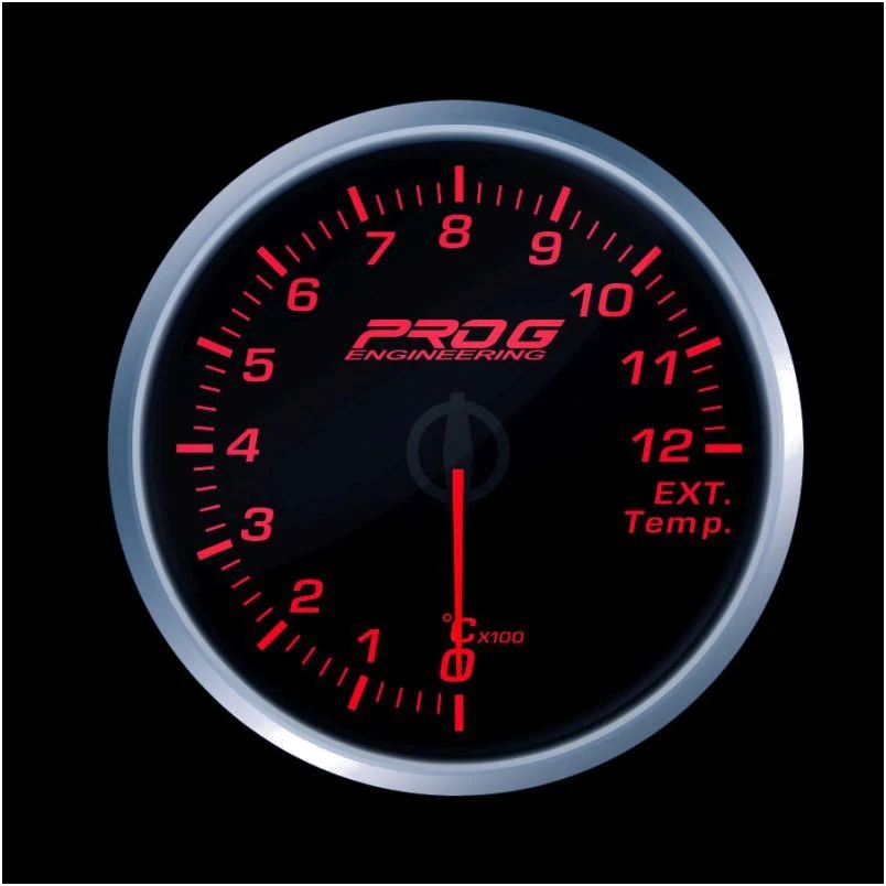 Wskaźnik Pro G Race Series RS, temperatury spalin EGT °C RED 52mm