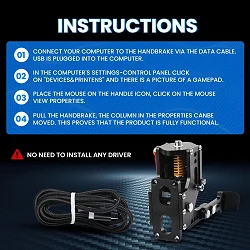 Hamulec Ręczny z czujnikiem Hall'a SIMSONN Symulator Simracing - Niebieski