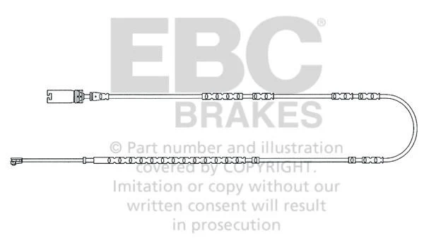 EFA130 Czujnik zużycia klocków hamulcowych EBC Brakes BMW X1 E84 BMW X1