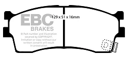 DP1475 Klocki hamulcowe ULTIMAX2 EBC Brakes KIA Mentor Rio DC Shuma