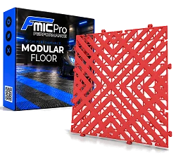 Podłoga modułowa panelowa FMIC.Pro do garażu warsztatu 40x40cm 30mm Czerwony