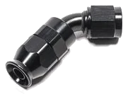 AN10 Hose End 45 Degree PTFE Black Radium Engineering