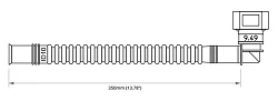 Nuke Performance Pre-Assembled In Tank Fuel Hose with SAE Quick Connect 350mm SAE 9.49 90" to ID10