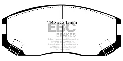 DP31063C Klocki hamulcowe REDSTUFF EBC Brakes Dodge Colt EAGLE Summit Mitsubishi Mirage PLYMOUTH Colt