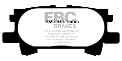 DP41682R Klocki hamulcowe YELLOWSTUFF EBC Brakes Lexus RX300 RX350 RX400h Toyota Harrier Lexus RX330 RX350 RX400H Toyota Highlander
