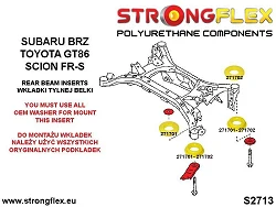 276182A: Zestaw wkładek tylnej belki SPORT Subaru BRZ