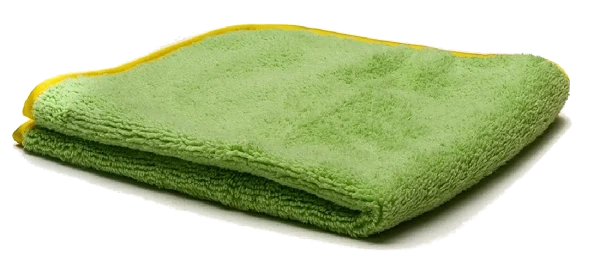 POORBOY'S WORLD Deluxe Mega Plush Green ściereczka z mikrofibry do docierania wosku pasty quick detailera 40x40cm