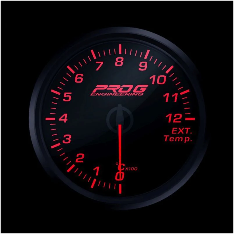 Wskaźnik Pro G Race Series RC, temperatury spalin EGT °C RED 52mm