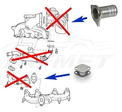 Zamiennik zaworu EGR VW Seat Skoda Audi z silnikami 1.9 TDI AXR BKC BKD AZV BRU + kolanko 90' 51 N - EGR_04/ZUK-N