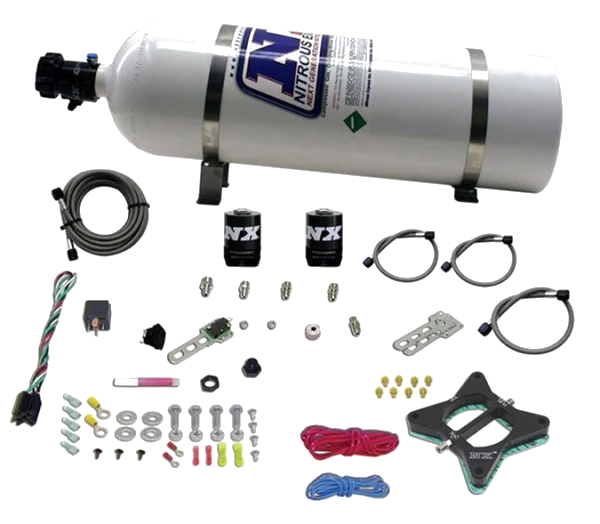 2 Valve Plate System With 15Lb Bottle for Ford Mustang 4.6L (50-150Hp) Nitrous Express NX 20946-15