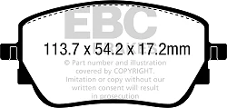 DP62391 Klocki hamulcowe GREENSTUFF EBC Brakes Mercedes-Benz Mercedes-Benz GLB250 GLBClass X247 GLB180 GLBClass X247 GLB200 GLBClass X247 GLB200 4Matic GLBClass X247 GLB220 4Matic GLBClass X