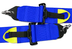 Pasy sportowe FMIC.Pro FIA 2031 8854/98 4-punktowe 3"x 3" Niebieskie