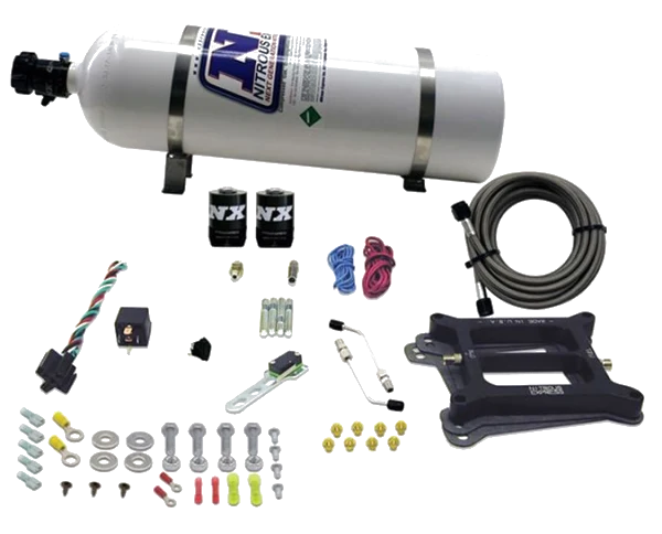 4150 Conventional Plate System Gasoline Pro-Power 100-500Hp with 15Lb Bottle Nitrous Express NX 50040-15