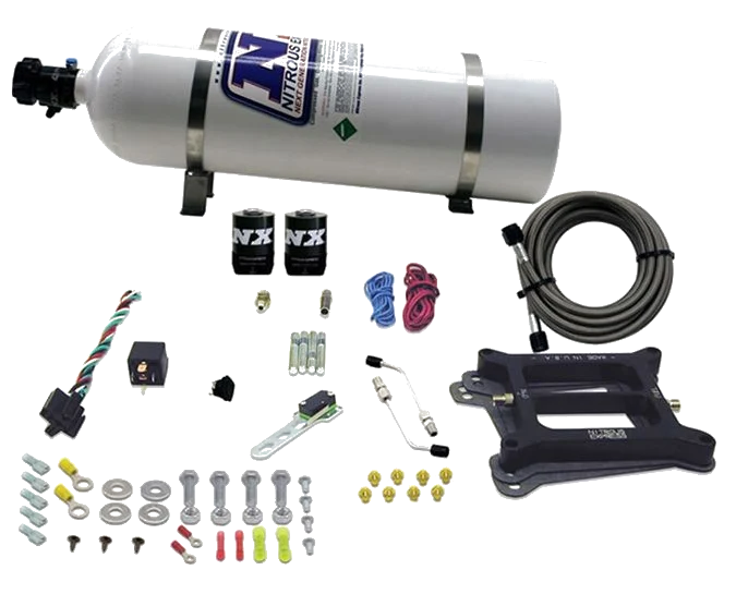 4150 Conventional Plate System Gasoline Pro-Power 100-500Hp with 15Lb Bottle Nitrous Express NX 50040-15