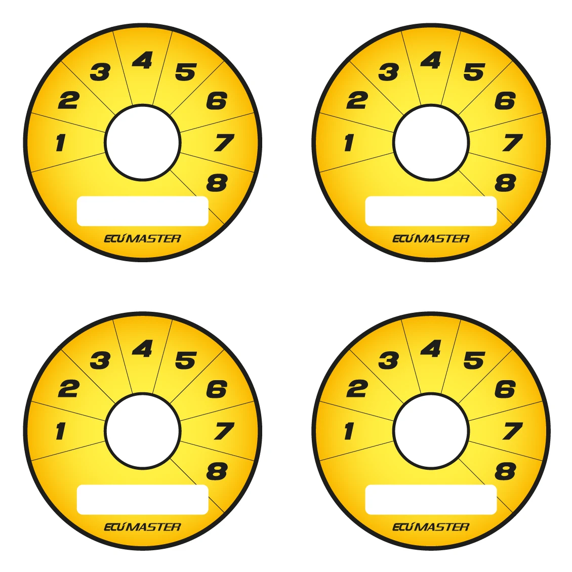 Ecumaster Tarcze Rotary Switch 8pos żółte Y01