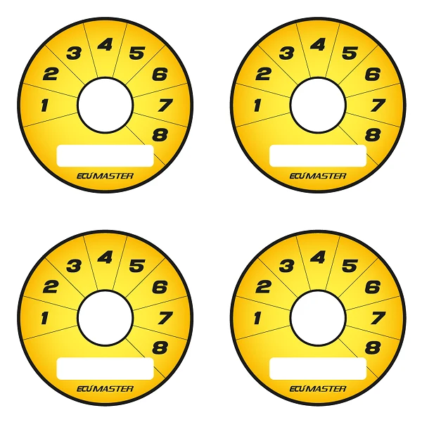 Ecumaster Tarcze Rotary Switch 8pos żółte Y01
