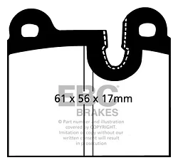 DP311 Klocki hamulcowe ULTIMAX2 EBC Brakes Alfa Romeo 6 BMW 7 Series E23 728 7 Series E23 730 7 Series E23 732 7 Series E23 733
