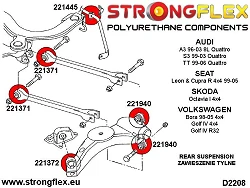 226129B: Zestaw tylnego zawieszenia Audi A3