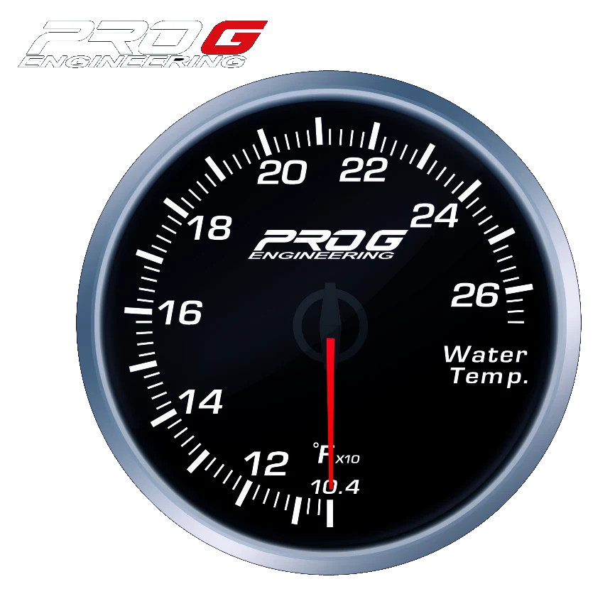 Wskaźnik Pro G Race Series RS, temperatury wody °F WHITE 52mm