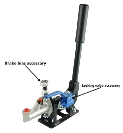 Hydrauliczny Hamulec Ręczny Montaż Poziomy / Pionowy RacingPedalBoxes - Czarny