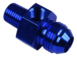 AN6 1/4 NPT Nypel adapter z wejściem na czujnik 1/8 NPT Niebieski