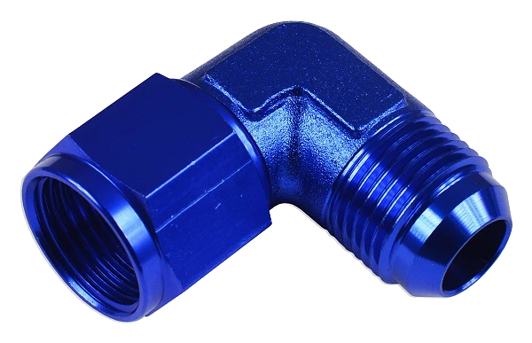 AN4 90' Nypel adapter żeńsko-męski JIC Niebieski