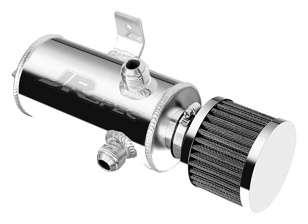 OIL CATCH TANK JRSPEC 0.75L Z 3 KRÓĆCAMI AN10 NA BOKI Z  FILTREM