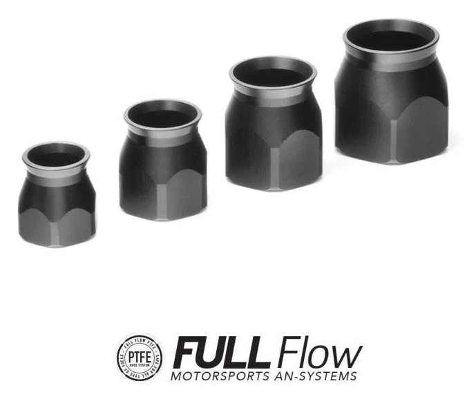 Nuke Performance PTFE Hose End Fitting Spare Socket AN8, Black