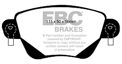 DP41350R Klocki hamulcowe YELLOWSTUFF EBC Brakes Ford Mondeo Saloon Mk3 Mondeo Estate Mk3 Mondeo Hatchback Mk3 Jaguar X Type Jaguar X-Type Mondeo Estate Mk3 ST220 Mondeo Hatchback Mk3 ST220