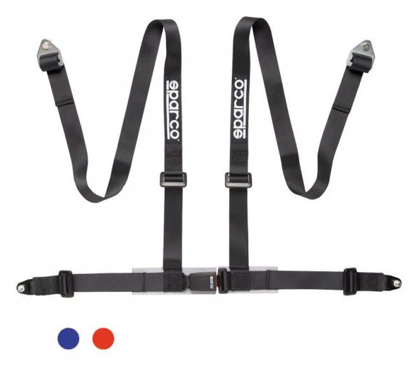 Pasy bezpieczeństwa Sparco 2" 4 Punktowe ECE Czerwone - 04604BV1.R