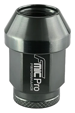 Kuta nakrętka aluminiowa do kół FMIC.Pro M14x1.25 Szara (gun metal) 1 szt.  stożkowa przelotowa 7075-T6