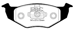 DP1137 Klocki hamulcowe ULTIMAX2 EBC Brakes Seat Cordoba Ibiza 6K Toledo Volkswagen Caddy Kombi Golf Mk3 Golf Mk4 Polo 6N Polo 6N2 Vento
