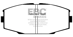 DP4610R Klocki hamulcowe YELLOWSTUFF EBC Brakes Toyota Crown Supra Toyota Supra Toyota Australia and New Zealand Soarer GZ20 Soarer MZ10 Soarer MZ20 Soarer MZ21 Supra GA70 Supra JZA70 Supra