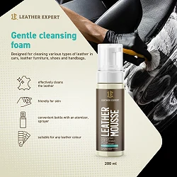 Leather Expert Leather Mousse pianka do czyszczenia skóry gładkiej z aplikatorem piany 200ml