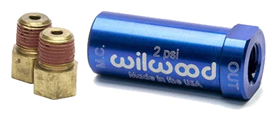 Wilwood 260-13783 Niebieski aluminiowy zawór ciśnieniowy hamulca resztkowego 2 PSI